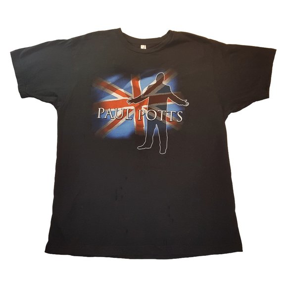 Vintage Concert Tee Shirt Paul Potts 2008 Tour Paul Potts Canada AB BC ON QC - Picture 1 of 10